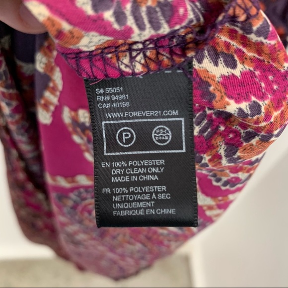 Forever21 Cap Sleeve Multicolor Flower Print Dress - Picture 4 of 4